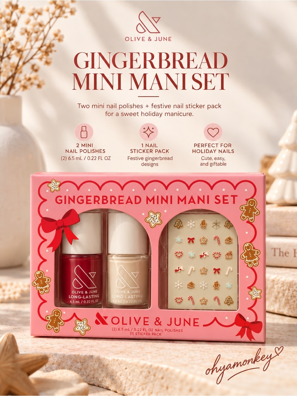 Olive & June Gingerbread Mini Mani Set
